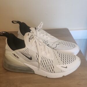 Nike Air Max 270 White and Black Sneakers